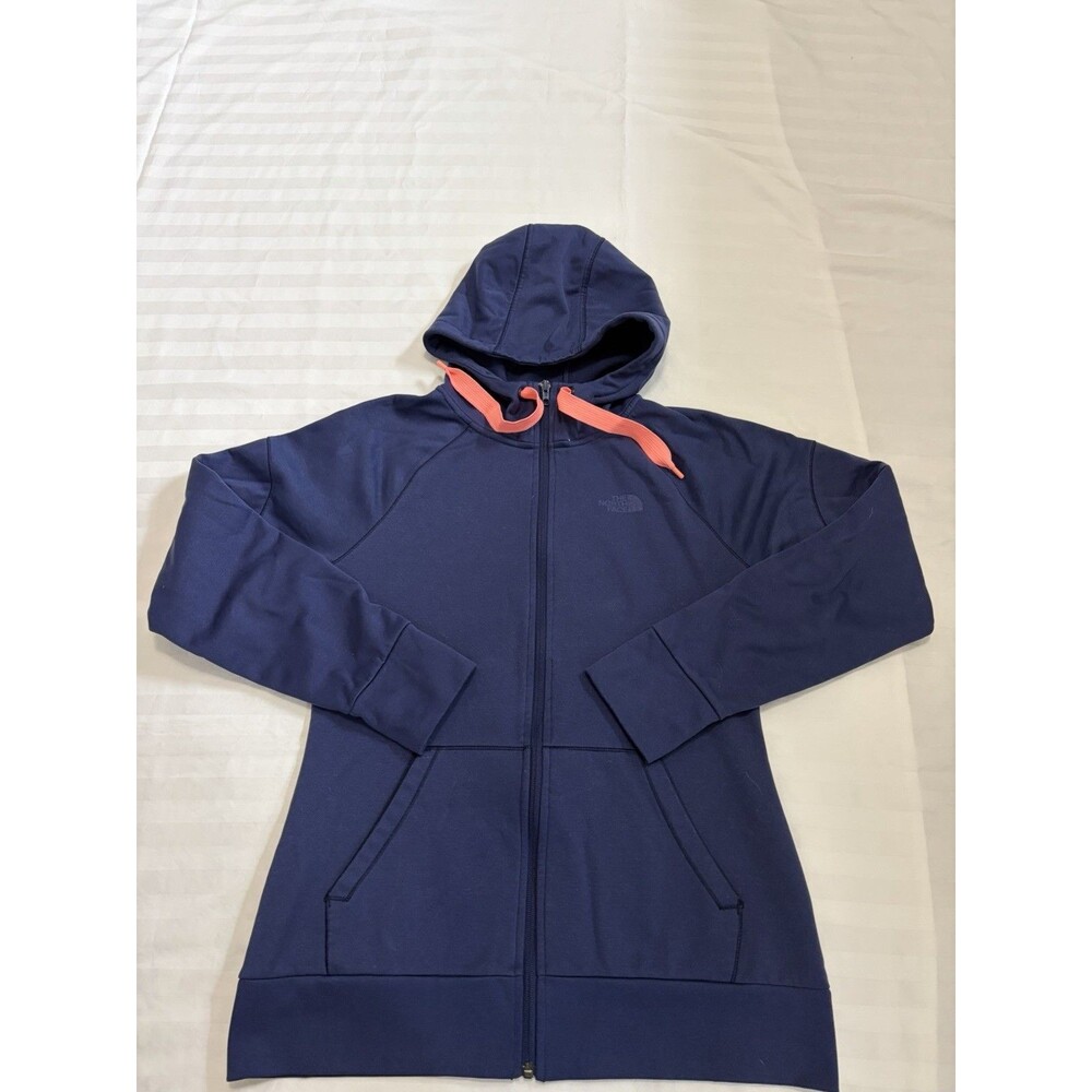 The North Face Women's Suprema Full Zip Hoodie Patriot Blue Pink Drawstring M